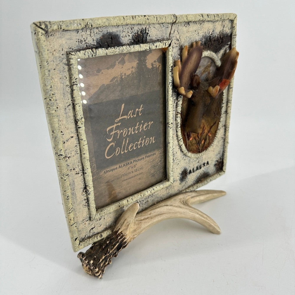 Alaska Last Frontier Collection Moose Antler 4x6 Picture Frame Rustic Decor